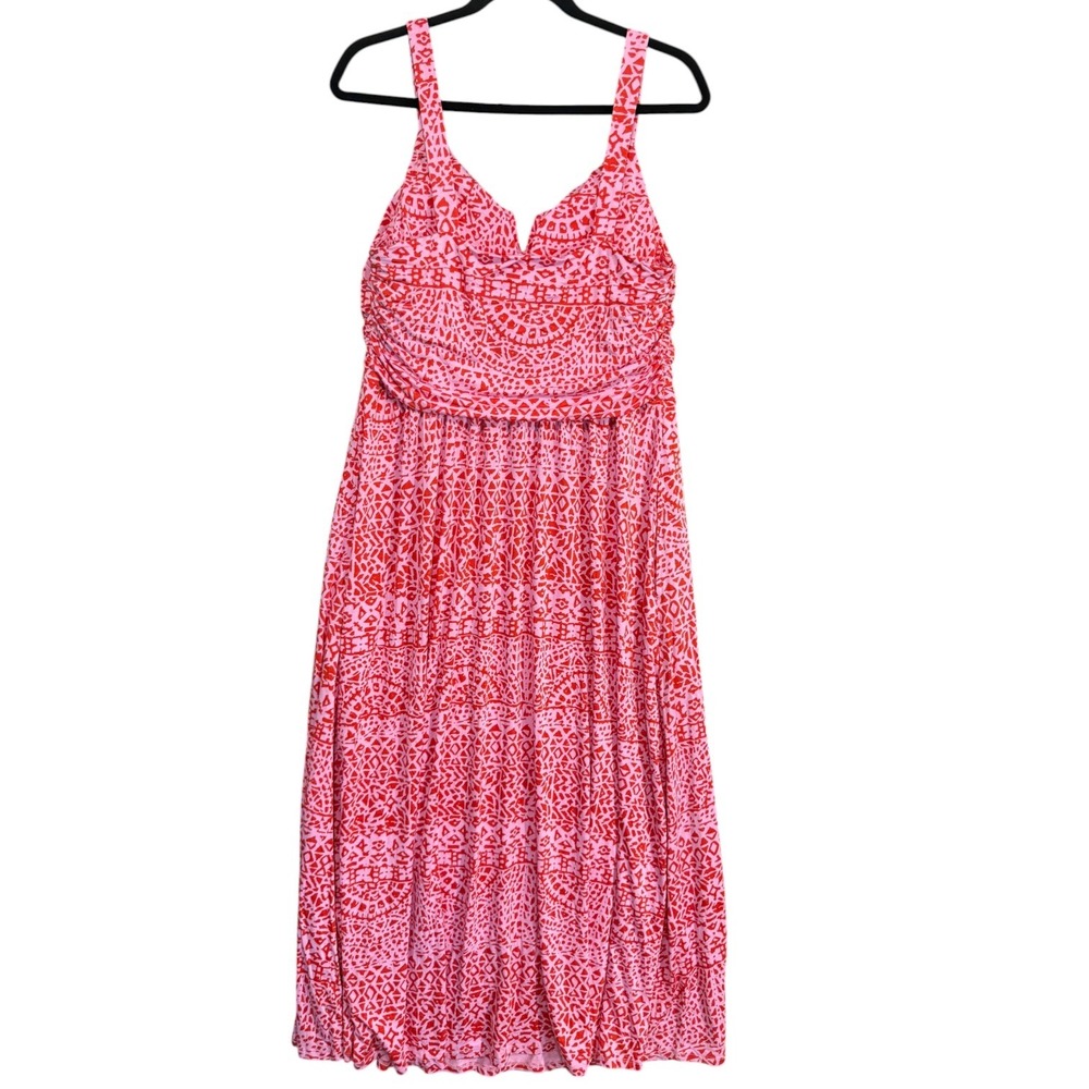 Soma Soft Jersey Bahia Maxi Bra Dress Sz XL Resortwear Boho Hidden Pocket Beach - Picture 6 of 7